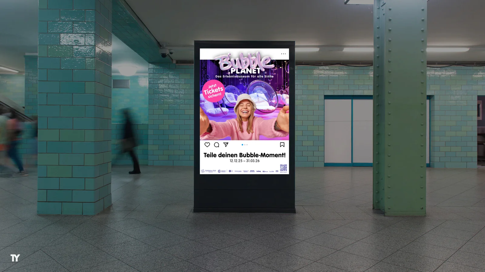 Instaframe OOH Mockup in Berlin Subway