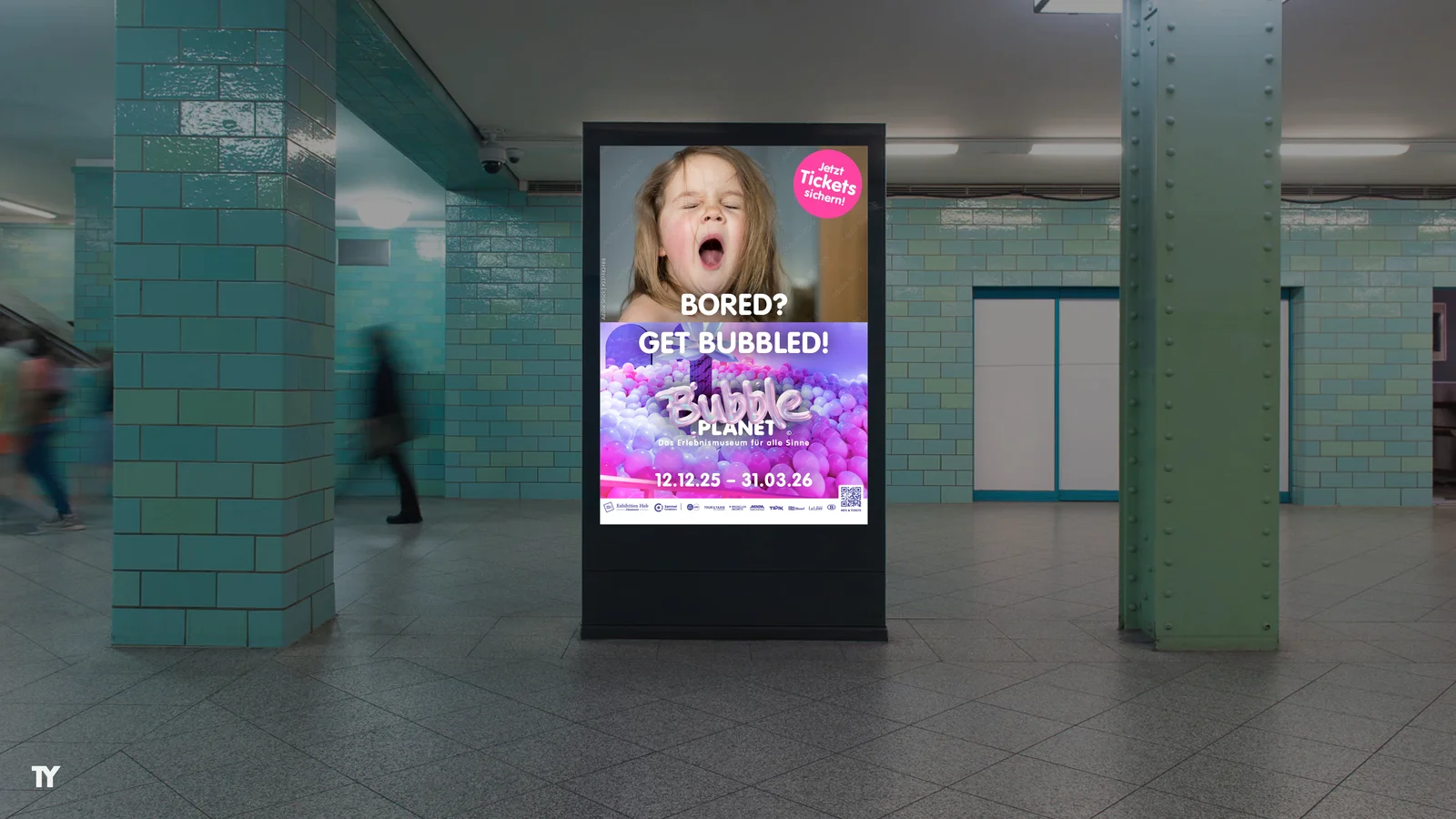 Opposites OOH Mockup in Berlin Subway