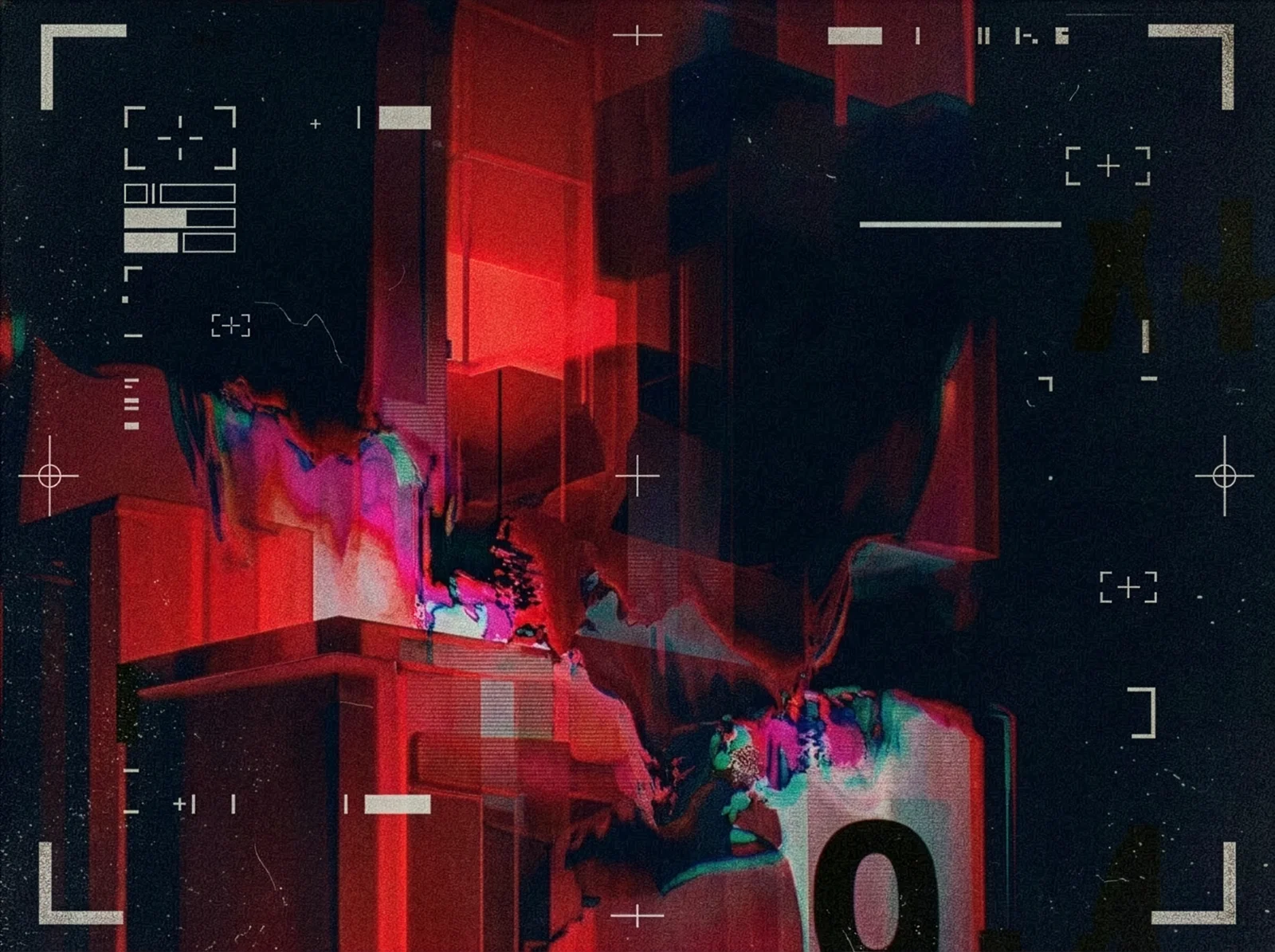 Abstract ai image of film elements floating in 3d space